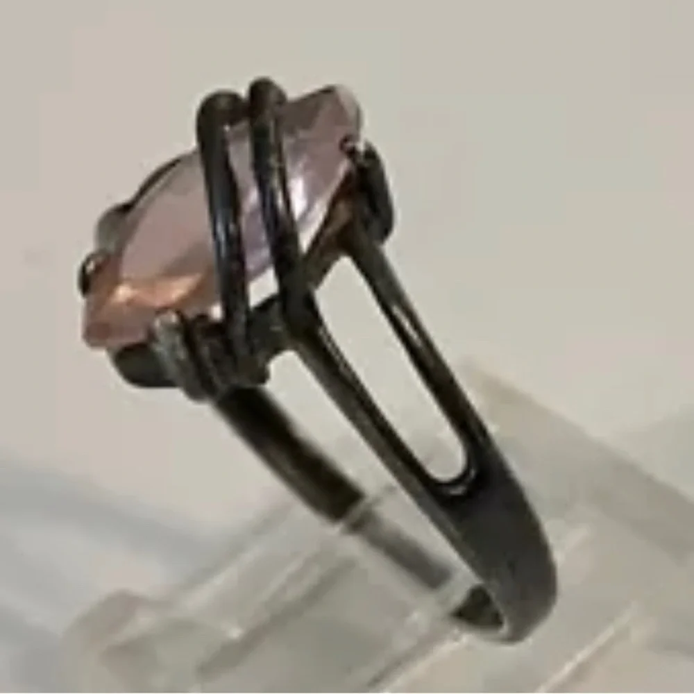 Sterling Silver Pink Gemstone on 925 silver. Size 7 Preloved. Good condition. - Picture 2 of 5